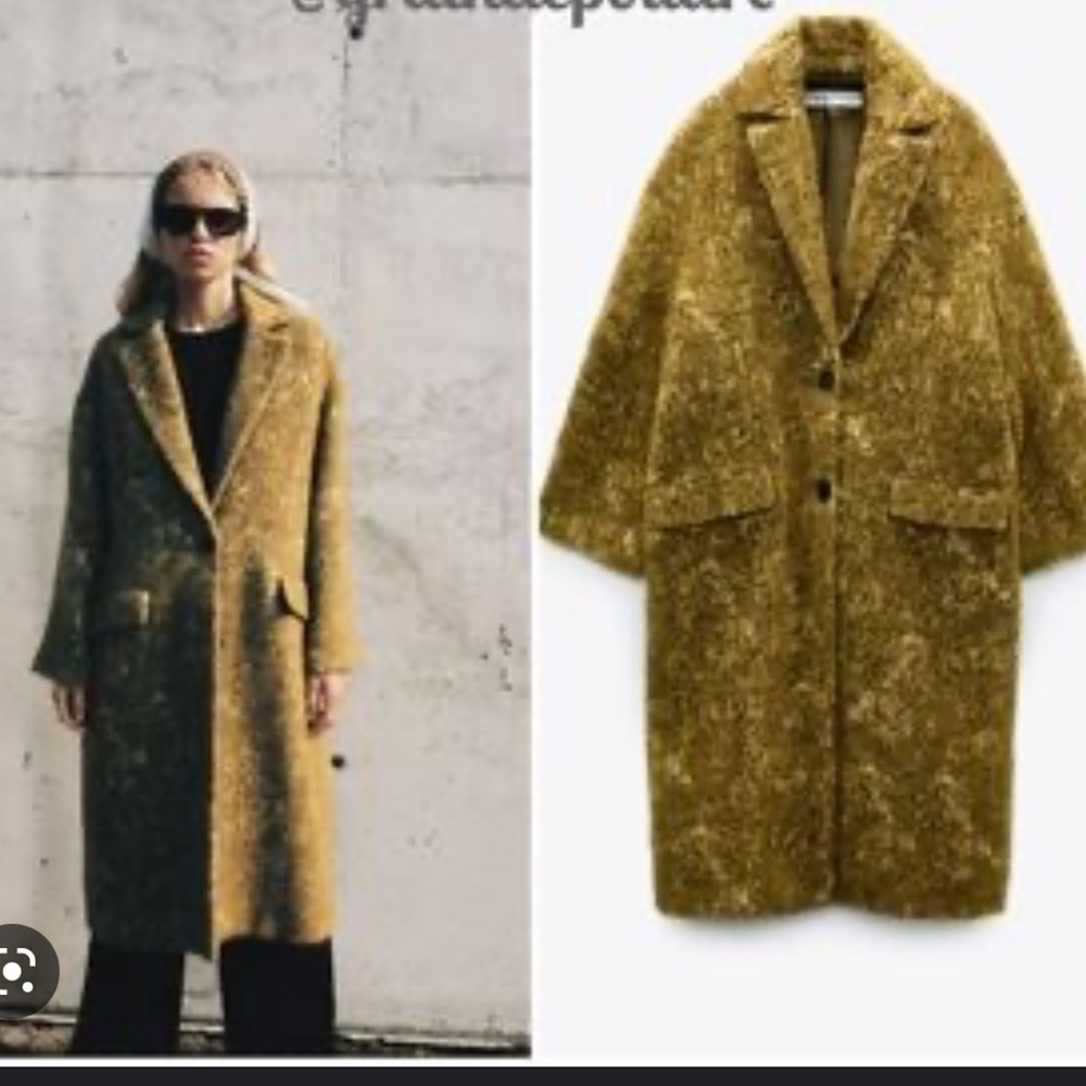ISO ZARA MOHAIR JACQUARD LIMITED EDITION COAT